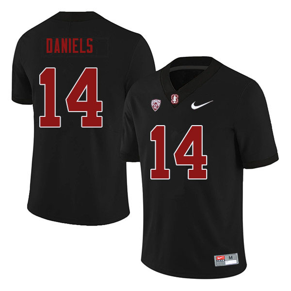Men-Youth #14 Ashton Daniels Stanford Cardinal College 2023 Football Stitched Jerseys Sale-Black